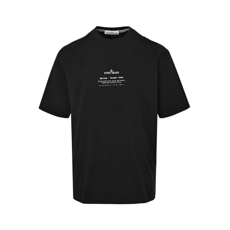 Stone Island Black Compass Logo T-Shirt view
