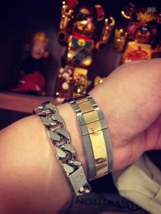 Louis Vuitton Monogram Engraved Silver-Tone Chain Bracelet view 2