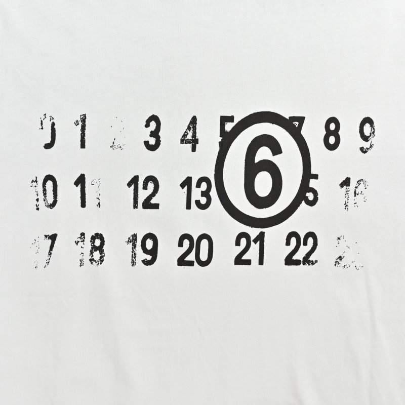 Maison Margiela Number Print White T-Shirt view