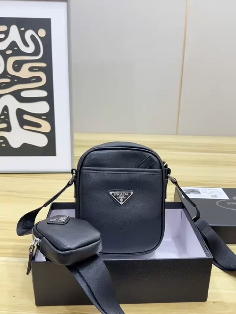 Prada Black Saffiano Leather Crossbody Bag