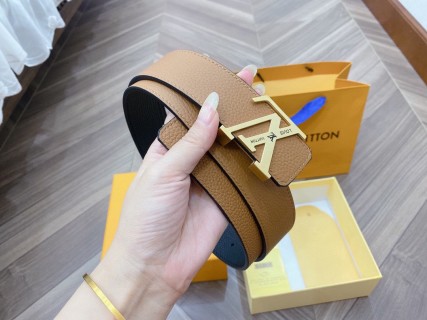 Louis Vuitton Reversible Calf Leather Belt Black Caramel view 6