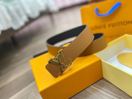 Louis Vuitton Reversible Calf Leather Belt Black Caramel view 7