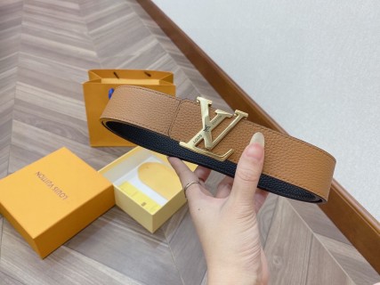 Louis Vuitton Reversible Calf Leather Belt Black Caramel view 9