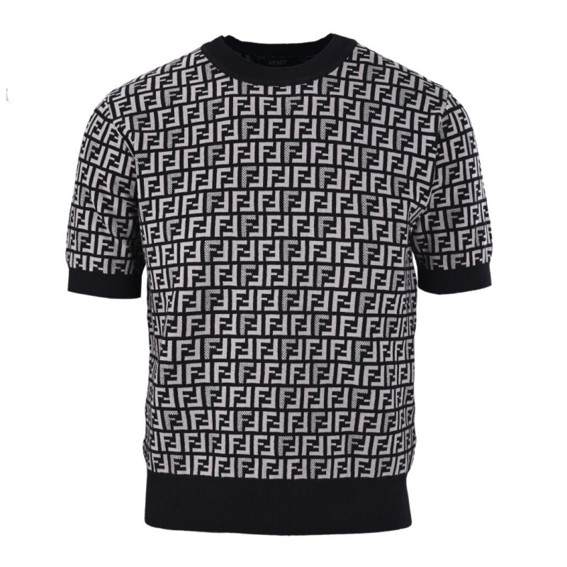 Fendi Monogram Short Sleeve T-Shirt Black Grey view