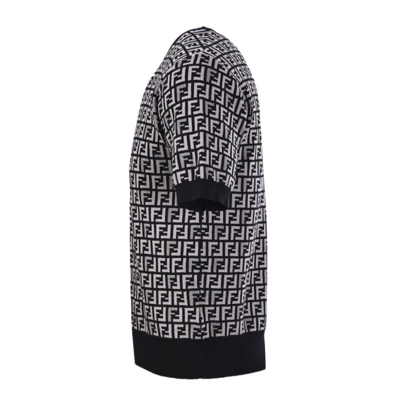 Fendi Monogram Short Sleeve T-Shirt Black Grey view