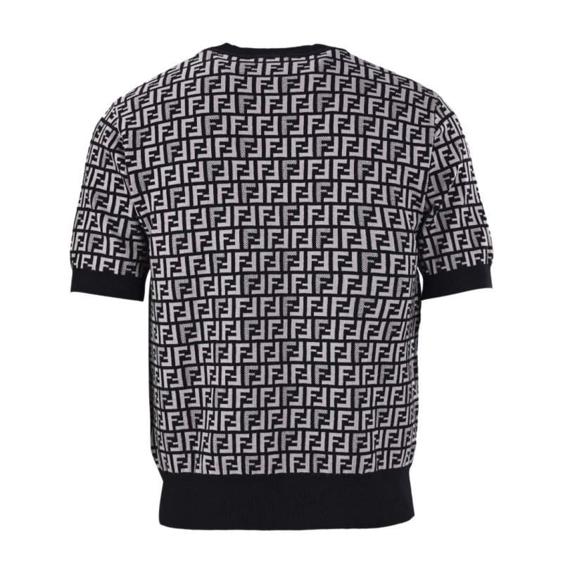 Fendi Monogram Short Sleeve T-Shirt Black Grey view