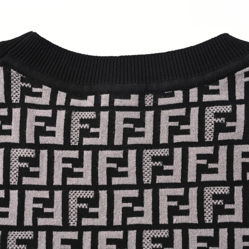 Fendi Monogram Short Sleeve T-Shirt Black Grey view