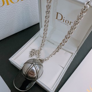 Dior Cage Ball Silver Chain Necklace