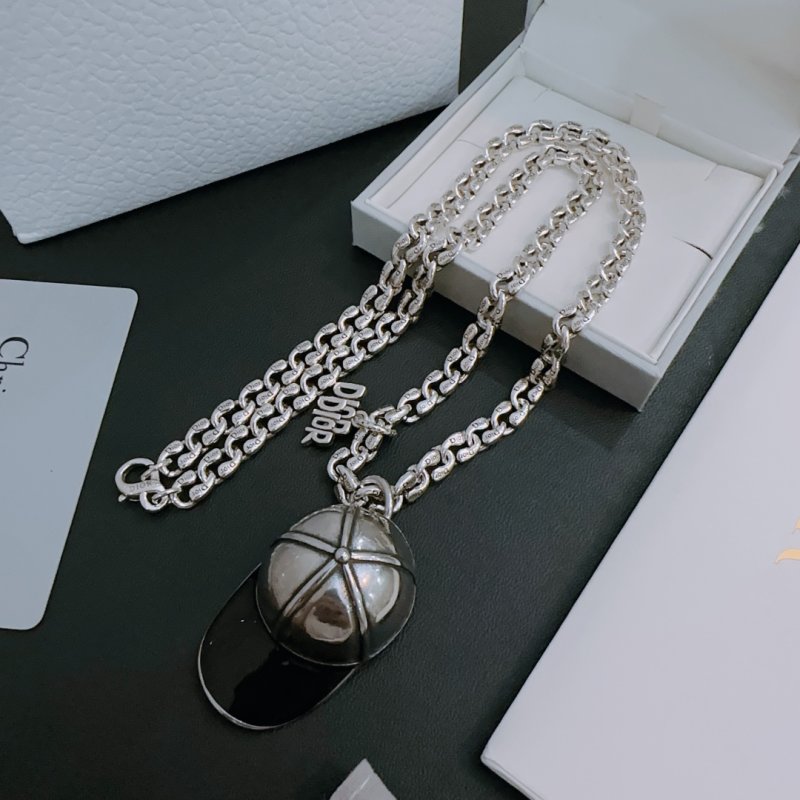 Dior Cage Ball Silver Chain Necklace view