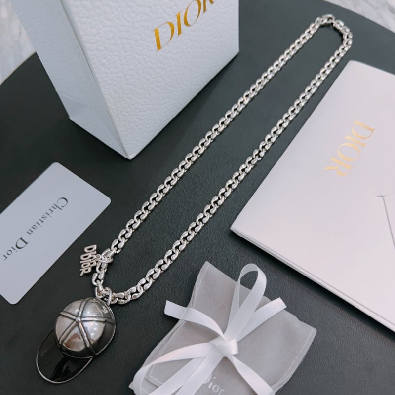 Dior Cage Ball Silver Chain Necklace view