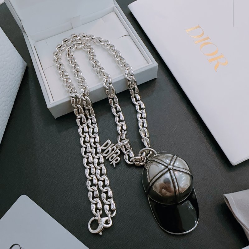Dior Cage Ball Silver Chain Necklace view
