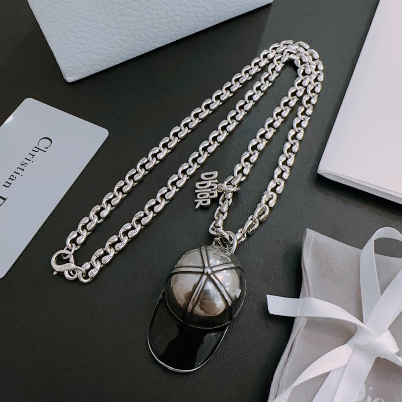 Dior Cage Ball Silver Chain Necklace view