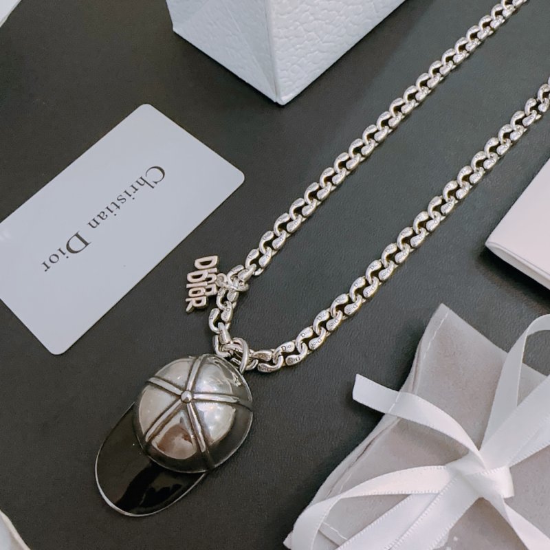 Dior Cage Ball Silver Chain Necklace view