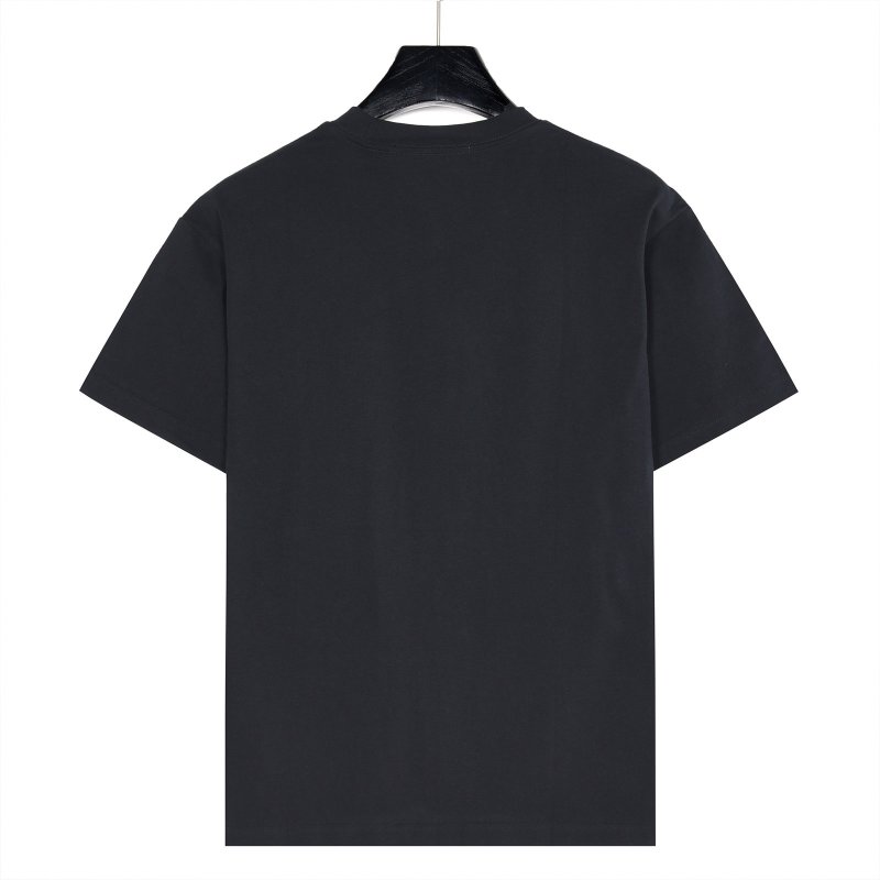 Black Graphic Print Short Sleeve T-Shirt with Neon Design view