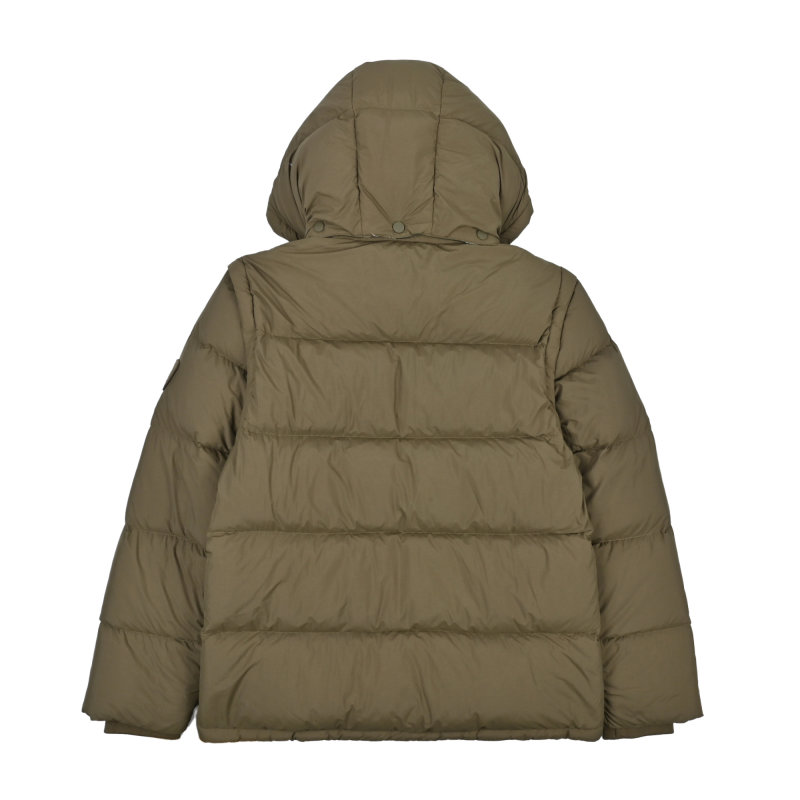Beige Puffer Down Jacket with Hood view
