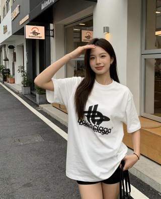 Balenciaga Logo White T-Shirt view 2