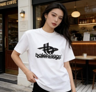 Balenciaga Logo White T-Shirt view 6