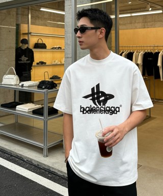 Balenciaga Logo White T-Shirt view 8