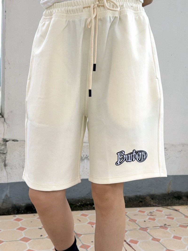 Burberry Cream Logo Shorts