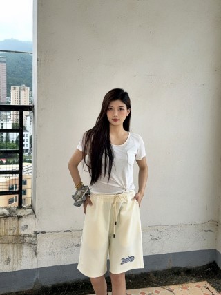 Burberry Cream Logo Shorts view 5