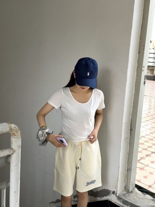 Burberry Cream Logo Shorts view 7