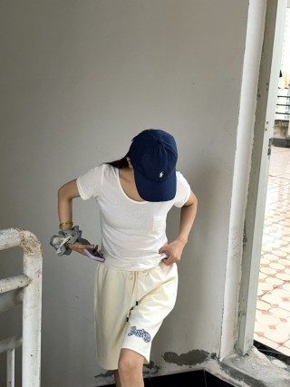 Burberry Cream Logo Shorts view 8