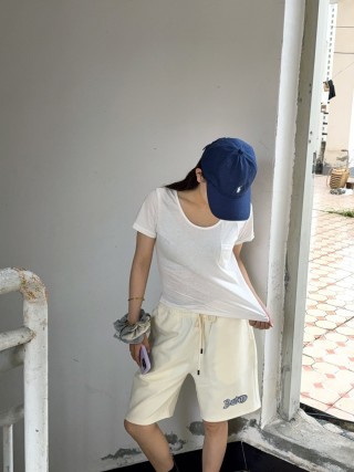 Burberry Cream Logo Shorts view 9