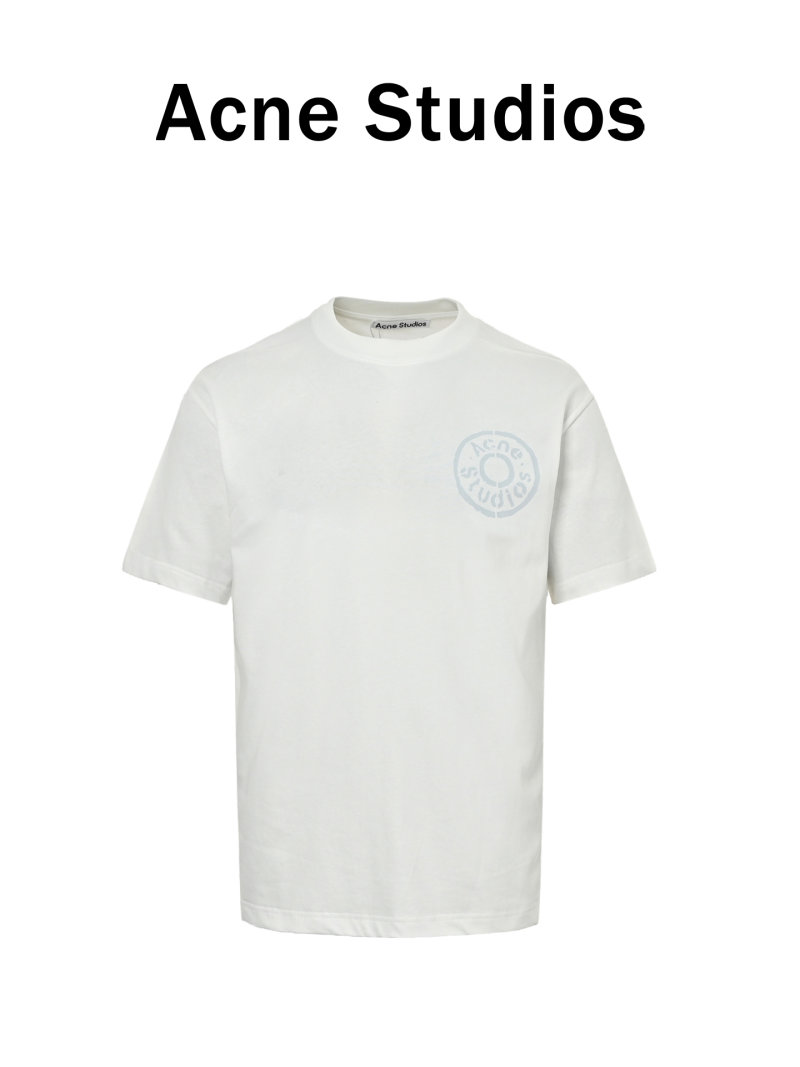 Acne Studios White Logo Circle T-Shirt view