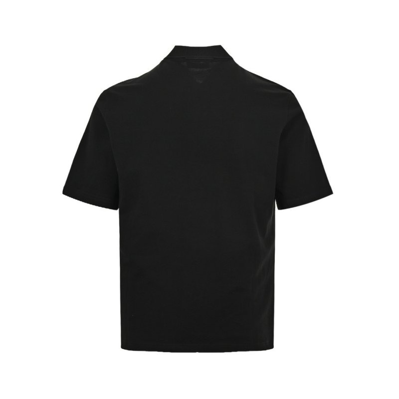 Black Oversized Polo Short Sleeve T-Shirt view