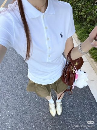 Ralph Lauren Women's White Short-Sleeve Polo Shirt