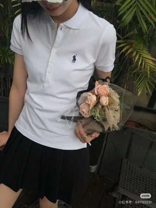Ralph Lauren Women's White Short-Sleeve Polo Shirt view 2