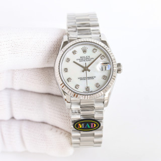 Rolex Datejust 31mm Silver Dial Jubilee Steel Watch view 6