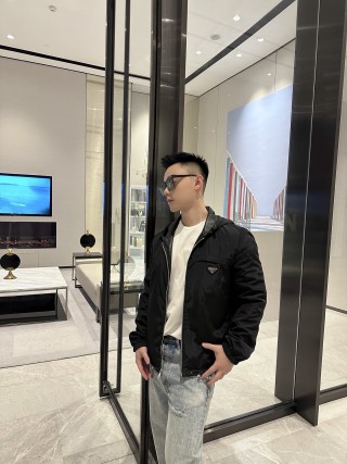 Prada Black Nylon Puffer Jacket view 3