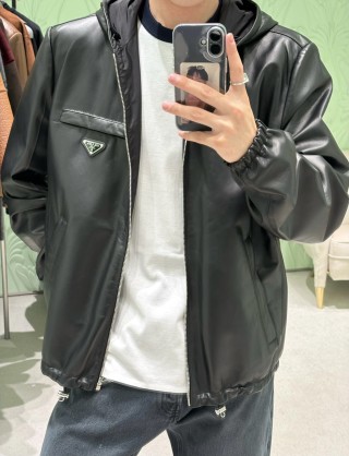 Prada Black Nylon Puffer Jacket view 8