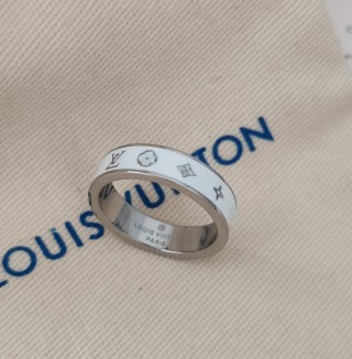 Louis Vuitton White Enamel Band Ring view 2