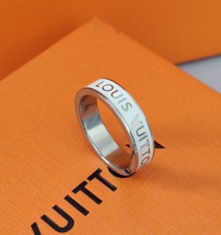 Louis Vuitton White Enamel Band Ring view 5