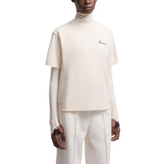 Moncler Logo T-Shirt Cream view 4