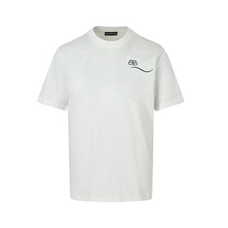 Balenciaga White Logo Short-Sleeve T-Shirt view 7