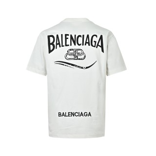 Balenciaga White Logo Short-Sleeve T-Shirt view 9