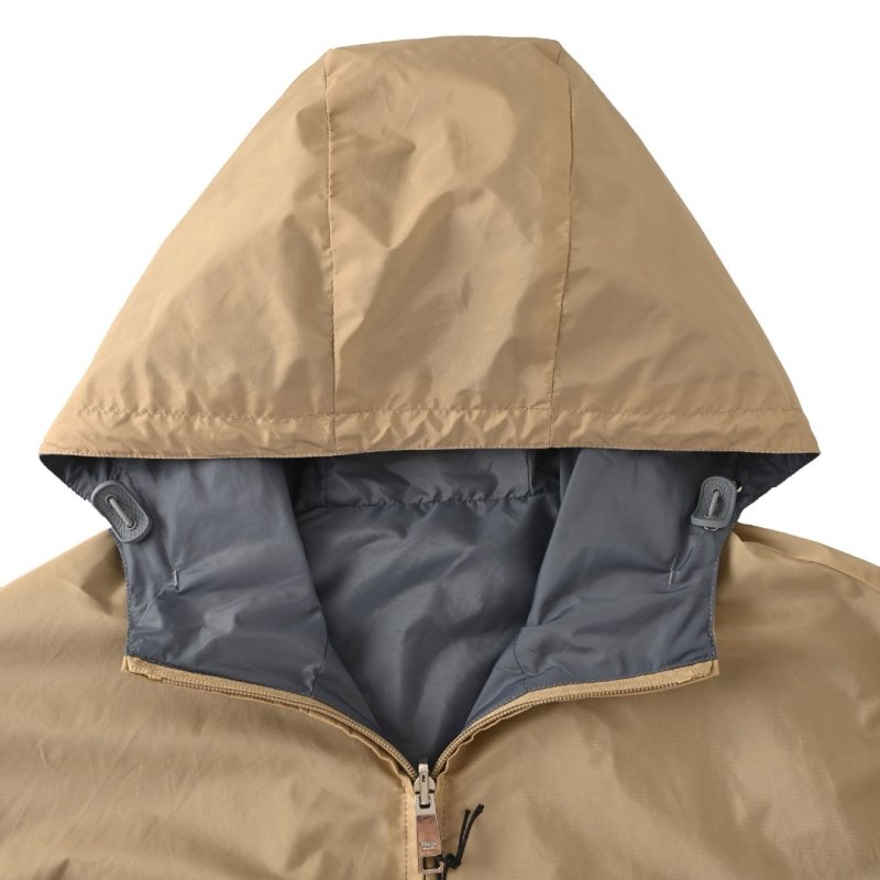 Prada Nylon Hooded Windbreaker Jacket Beige view