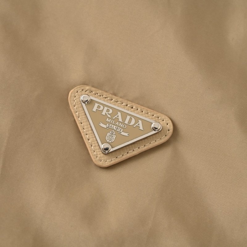 Prada Nylon Hooded Windbreaker Jacket Beige view