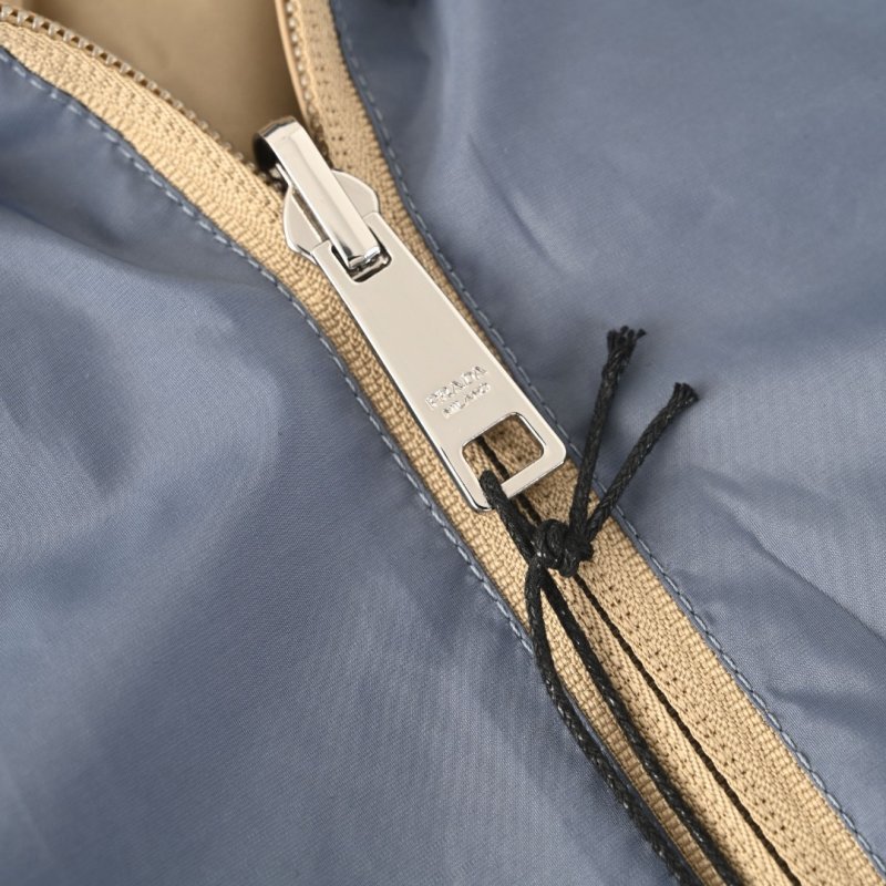 Prada Nylon Hooded Windbreaker Jacket Beige view