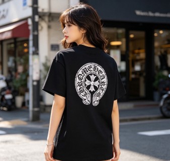 Chrome Hearts Black Cross Horseshoe T-Shirt