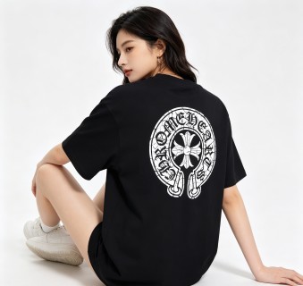 Chrome Hearts Black Cross Horseshoe T-Shirt view 4