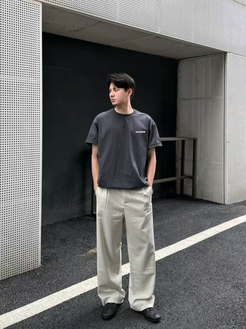 We11Done Charcoal Grey Logo T-Shirt 1989 view