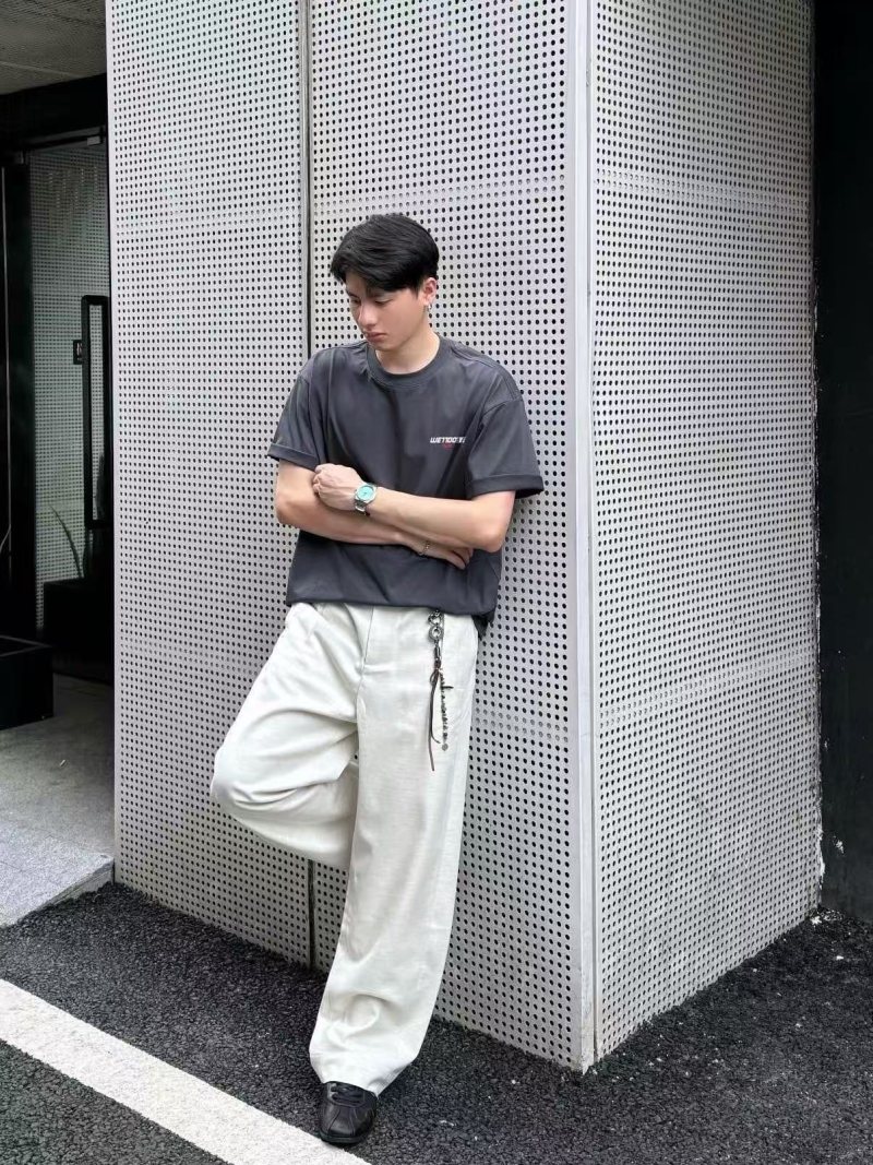 We11Done Charcoal Grey Logo T-Shirt 1989 view