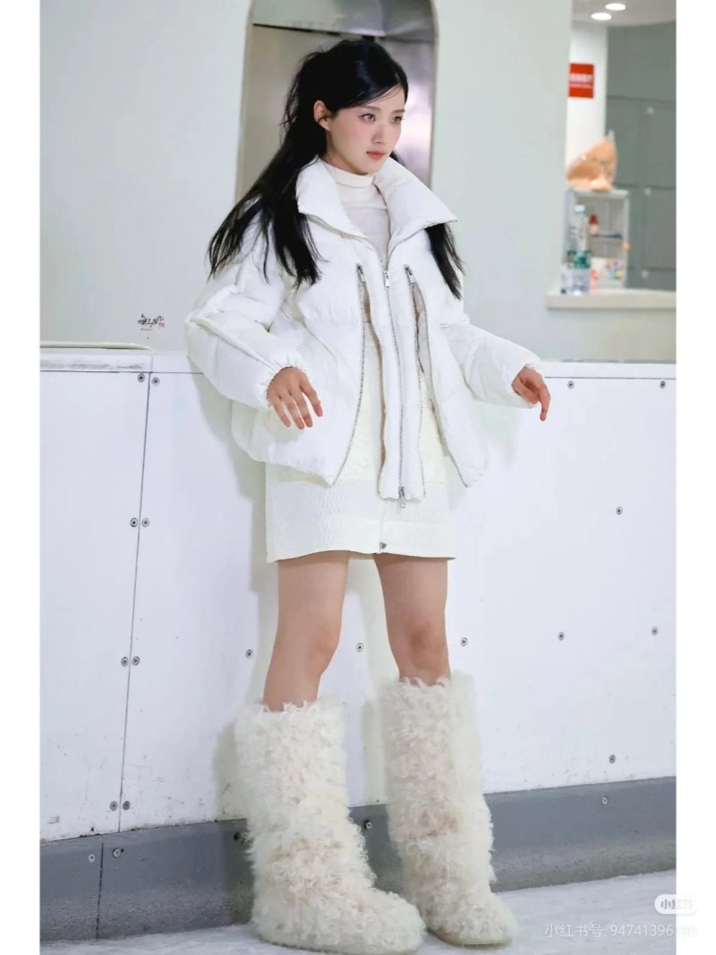 Oversized Puffer Down Jacket - Off White view