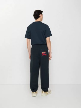 Burberry Navy Cargo Pants with Embroidered Horse Logo view 2