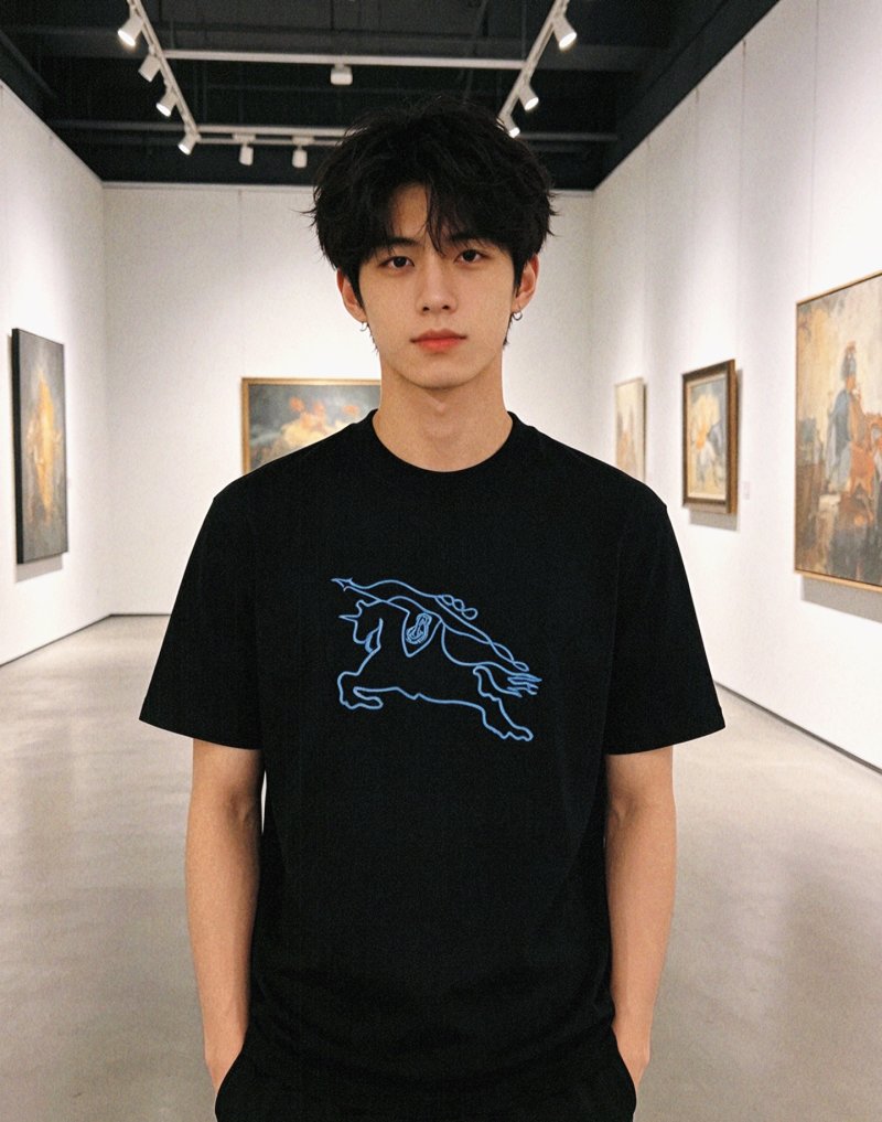 Burberry Equestrian Knight T-Shirt Black