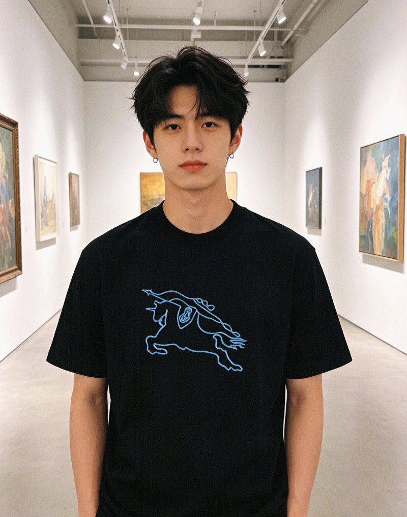 Burberry Equestrian Knight T-Shirt Black view